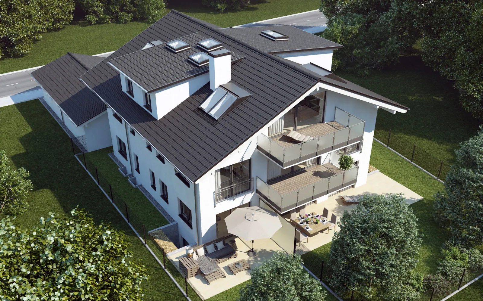 Bauträgerprojekt 2020: Mehrfamilienhaus mit vier Wohnungen in Chieming