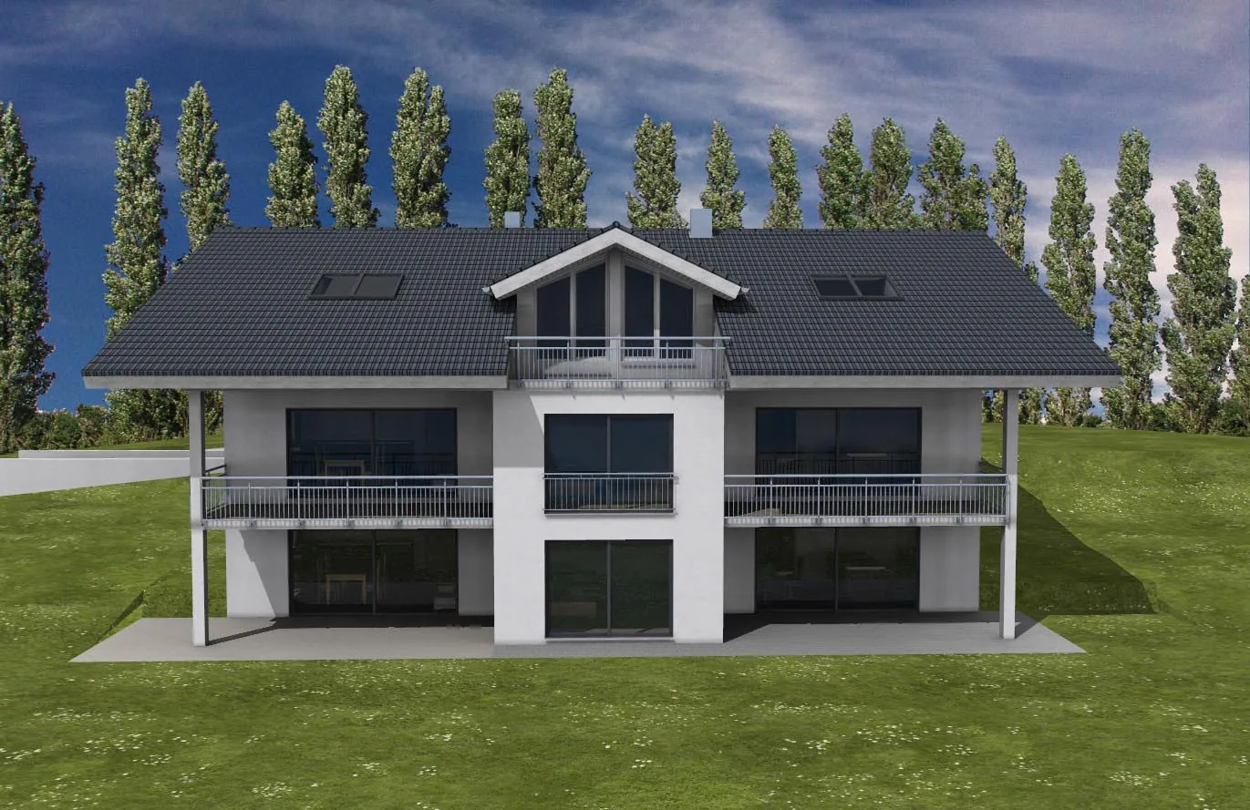 Bauträgerprojekt 2019: Mehrfamilienhaus mit vier Wohnungen in Chieming
